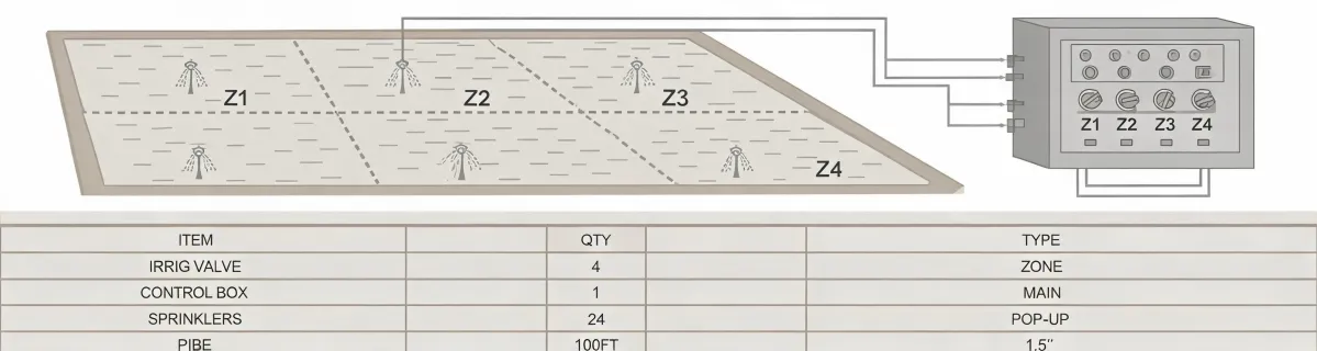 Procurement brief and irrigation site route illustration
